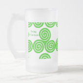 Irish Triskel Happy St Patrick Frosted Mok (Links)