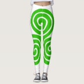 Irish Triskel Happy St Patrick White Leggings (Voorkant)