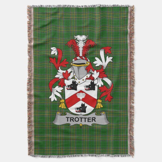 Irish Trotter wapenschild Family Crest Ireland Deken (Voorkant Verticaal)