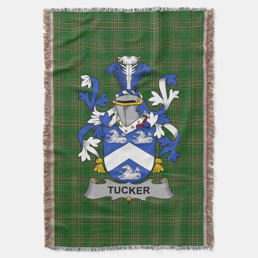 Irish Tucker wapenschild Family Crest Ireland Deken (Voorkant Verticaal)