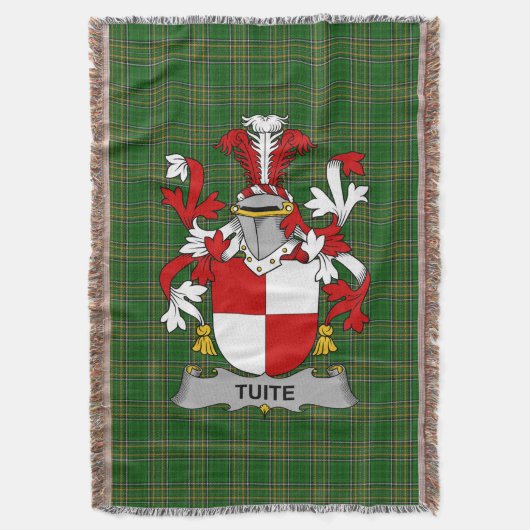 Irish Tuite Coat of Arms Family Crest Ireland Deken (Voorkant Verticaal)