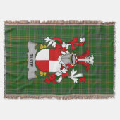 Irish Tuite Coat of Arms Family Crest Ireland Deken (Voorkant)