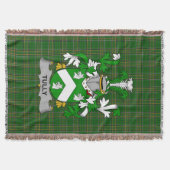 Irish Tuly of McAtilla Coat of Arms Family Crest Deken (Voorkant)