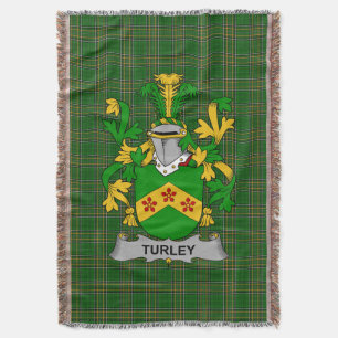 Irish Turkey of MacCurley Coat of Arms Family Care Deken