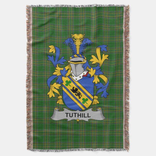 Irish Tuthill Coat of Arms Family Crest Ireland Deken (Voorkant Verticaal)