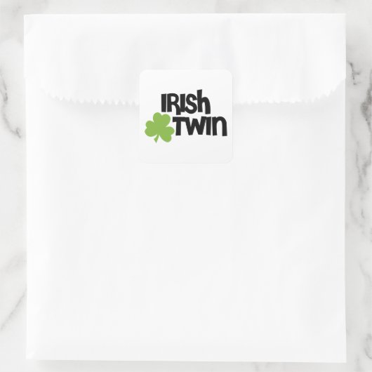 Irish Twin Vierkante Sticker (Tas)