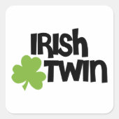 Irish Twin Vierkante Sticker (Voorkant)