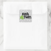 Irish Twin Vierkante Sticker (Tas)