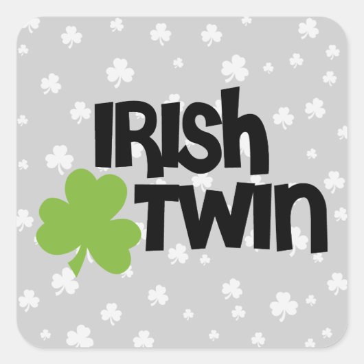 Irish Twin Vierkante Sticker (Voorkant)