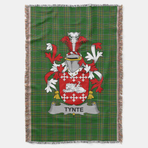 Irish Tynte Coat of Arms Family Crest Ireland Deken