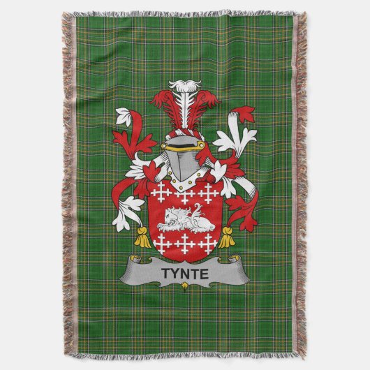 Irish Tynte Coat of Arms Family Crest Ireland Deken (Voorkant Verticaal)