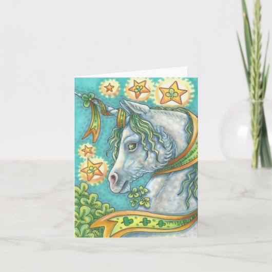 IRISH UNICORN HAPPY ST. Kaart DAG PATRICK leeg (Voorkant)