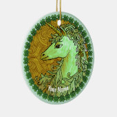 Irish Unicorn Keramisch Ornament (Rechts)