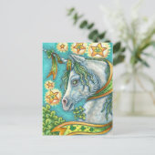 IRISH UNICORN, ST. PATRICK'S DAY FANTASY HORSE FEESTDAGENKAART (Staand voorkant)
