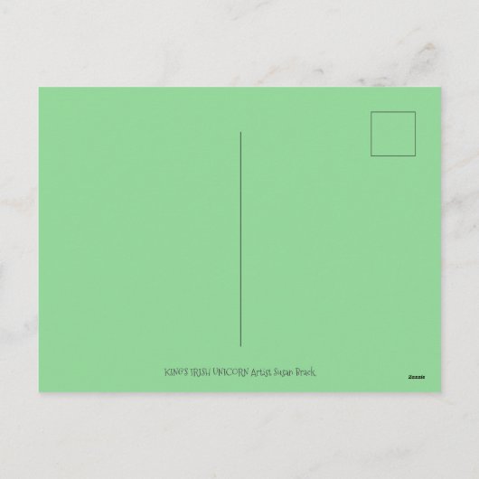 IRISH UNICORN, ST. PATRICK'S DAY FANTASY HORSE FEESTDAGENKAART (Achterkant)