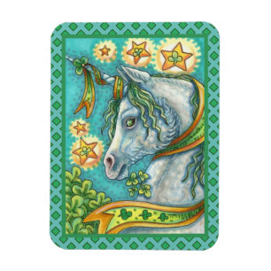 IRISH UNICORN, ST. PATRICK'S DAY FANTASY HORSE MAGNEET