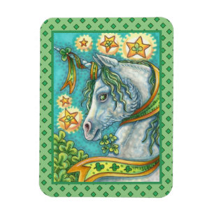 IRISH UNICORN, ST. PATRICK'S DAY FANTASY HORSE MAGNEET