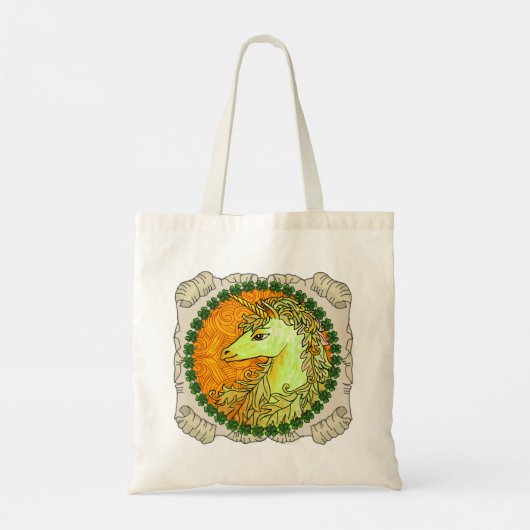 Irish Unicorn Tote Bag (Achterkant)