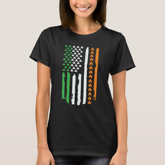 Irish USA Flag St Patricks Day T-shirt (Voorkant)