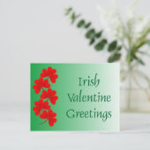 Irish Valentijn Greetings Briefkaart (Staand voorkant)