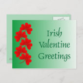 Irish Valentijn Greetings Briefkaart (Voorkant / Achterkant)