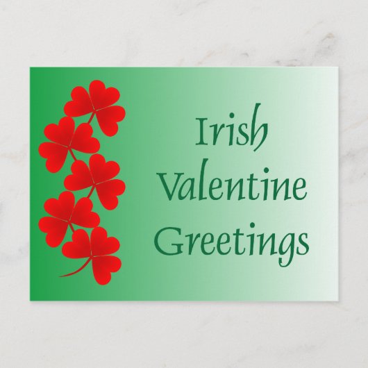 Irish Valentijn Greetings Briefkaart (Voorkant)