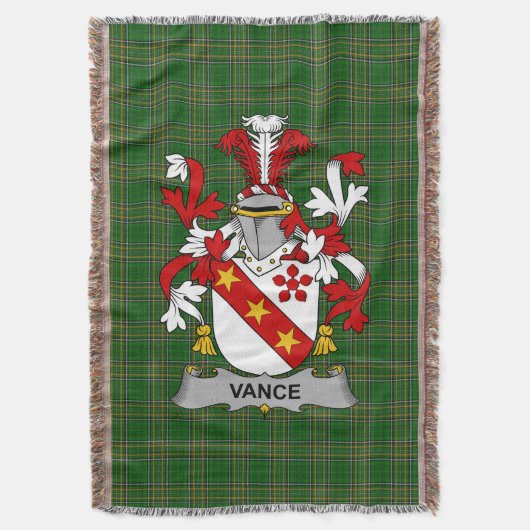 Irish Vance Coat of Arms Family Crest Ireland Deken (Voorkant Verticaal)