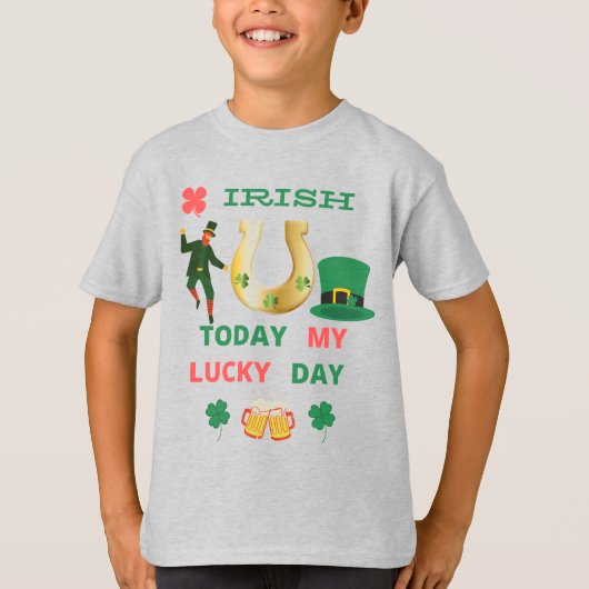 IRISH VANDAAG MIJN LUCKY DY T-Shirt (Voorkant)