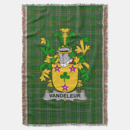 Irish Vandeleur Coat of Arms Family Crest Ireland Deken