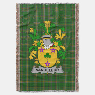 Irish Vandeleur Coat of Arms Family Crest Ireland Deken
