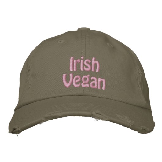 Irish Vegan, St. Patrick's Day, Roze Groen Pet (Voorkant)