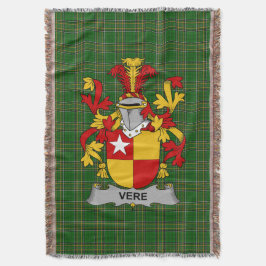 Irish Vere Coat of Arms Family Crest Ireland Deken