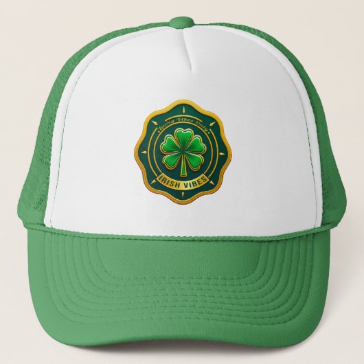 Irish Vibes Club St Patrick’s Day - boné Trucker Pet (Voorkant)