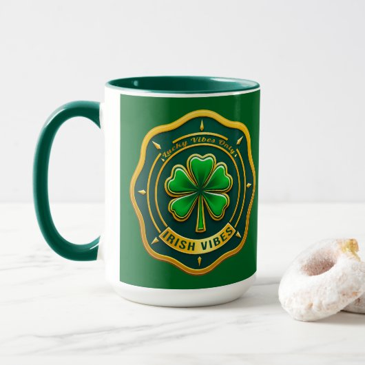 Irish Vibes Club St Patrick’s Day - caneca Mok (Met donut)