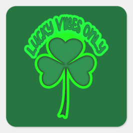 Irish Vibes St Patrick’s Day Shirt – Autocolante Vierkante Sticker
