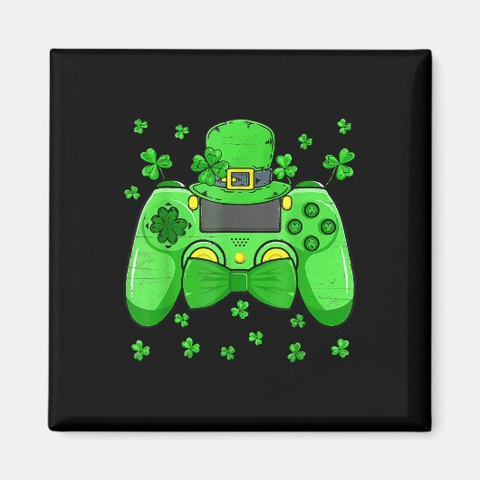 Irish Video Game Controller Bow Stropdas St Patric Magneet (Voorkant)