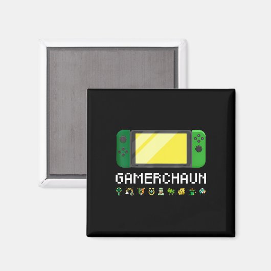 Irish Video Game Controller Leprechaun Boys St Pat Magneet (Voorkant / Achterkant)