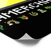 Irish Video Game Controller Leprechaun Boys St Pat Poster (Hoek)