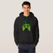 Irish Video Game Controller St Patrick Day Gamer B Hoodie (Voorkant volledig)