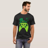 Irish Video Game Controller St Patrick Day Gamer B T-shirt (Voorkant volledig)