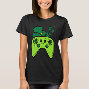 Irish Video Game Controller St Patrick Day Gamer B T-shirt