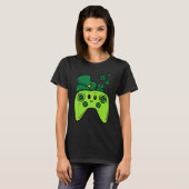 Irish Video Game Controller St Patrick Day Gamer B T-shirt (Voorkant volledig)