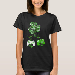Irish Video Game Controller St Patrick Day Gamer B T-shirt