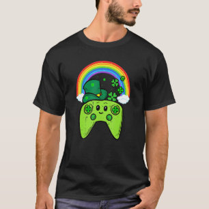 Irish Video Game Controller St Patrick Day Gamer B T-shirt
