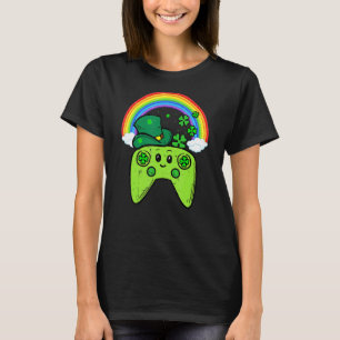 Irish Video Game Controller St Patrick Day Gamer B T-shirt