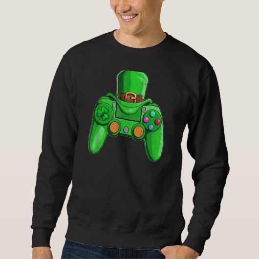 Irish Video Game Controller St Patrick Day Gamer B Trui (Voorkant)