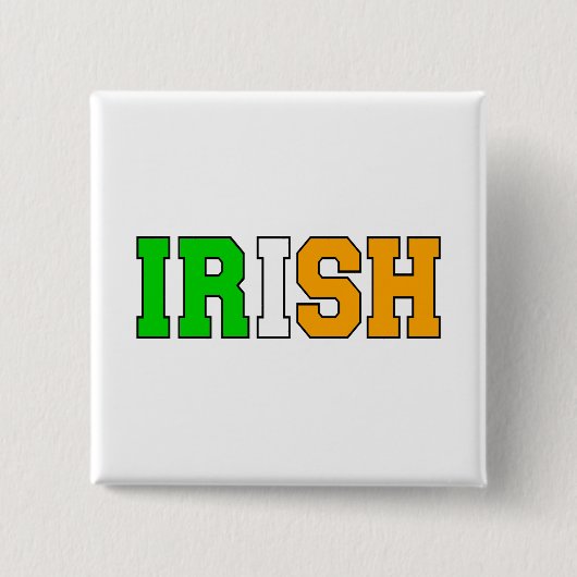 Irish Vierkante Button 5,1 Cm (Voorkant)
