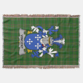 Irish Vincent Coat of Arms Family Crest Ireland Deken (Voorkant)