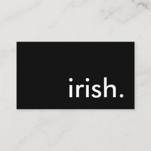 irish. visitekaartje