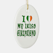 Irish Vriendin Liefhebben Keramisch Ornament (Rechts)